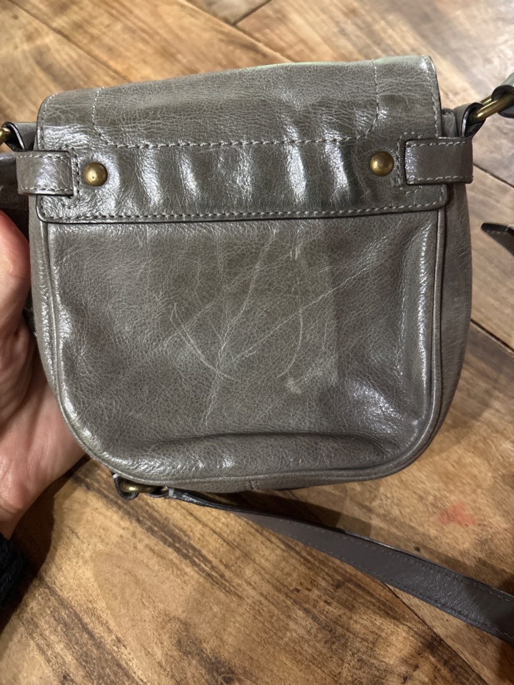Coach vintage Garcia saddle bag crossbody, gray - Picture 5 of 6